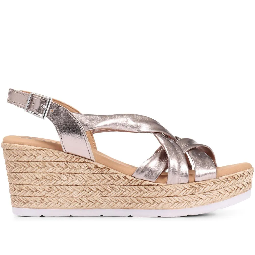 Celine Leather Wedge Sandals - LRK29504 / 315 505 - Metallic sold by Jones Bootmaker product image thumbnail 2