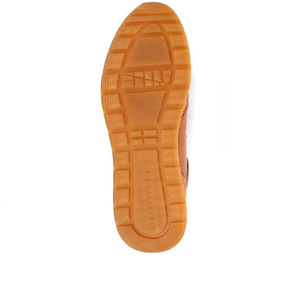 Lace-Up Leather Wedge Trainers - BUG35509 / 321 809 - Tan sold by Jones Bootmaker product image thumbnail 5