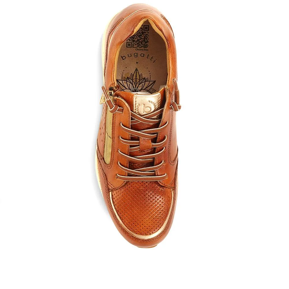 Lace-Up Leather Wedge Trainers - BUG35509 / 321 809 - Tan sold by Jones Bootmaker product image thumbnail 4