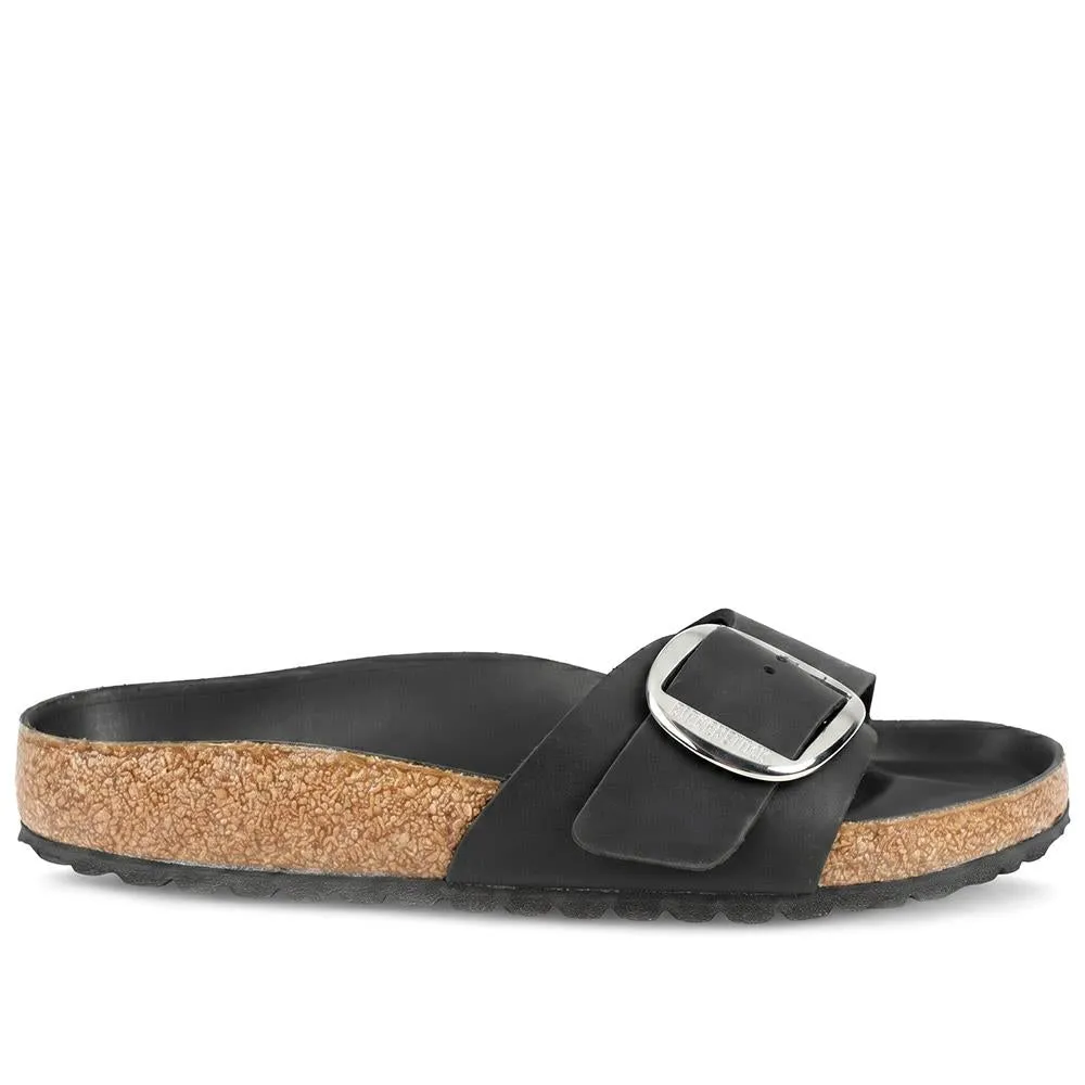 Leather Buckle Mule Sandals - BIRK41042 / 328 790 - Black sold by Jones Bootmaker