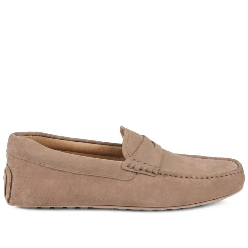 Leather Slip On Shoes - HUGO43503 / 328 697 - Taupe Suede made by Hugo Boss