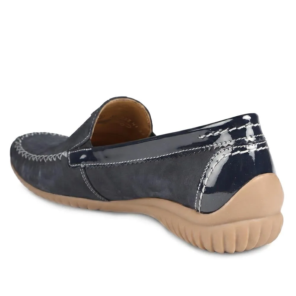 Leather Stitched-Detail Loafers - GAB41531 / 327 037 - Navy sold by Jones Bootmaker product image thumbnail 4