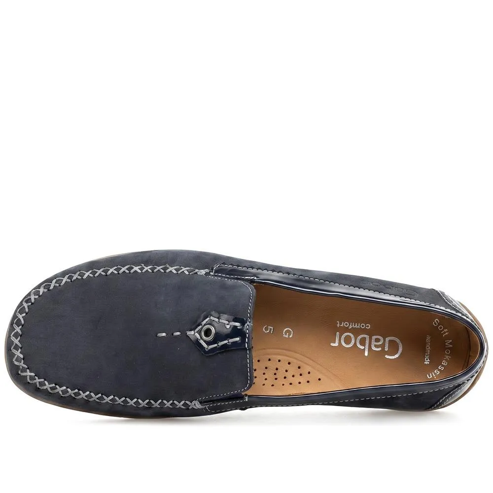 Leather Stitched-Detail Loafers - GAB41531 / 327 037 - Navy sold by Jones Bootmaker product image thumbnail 5