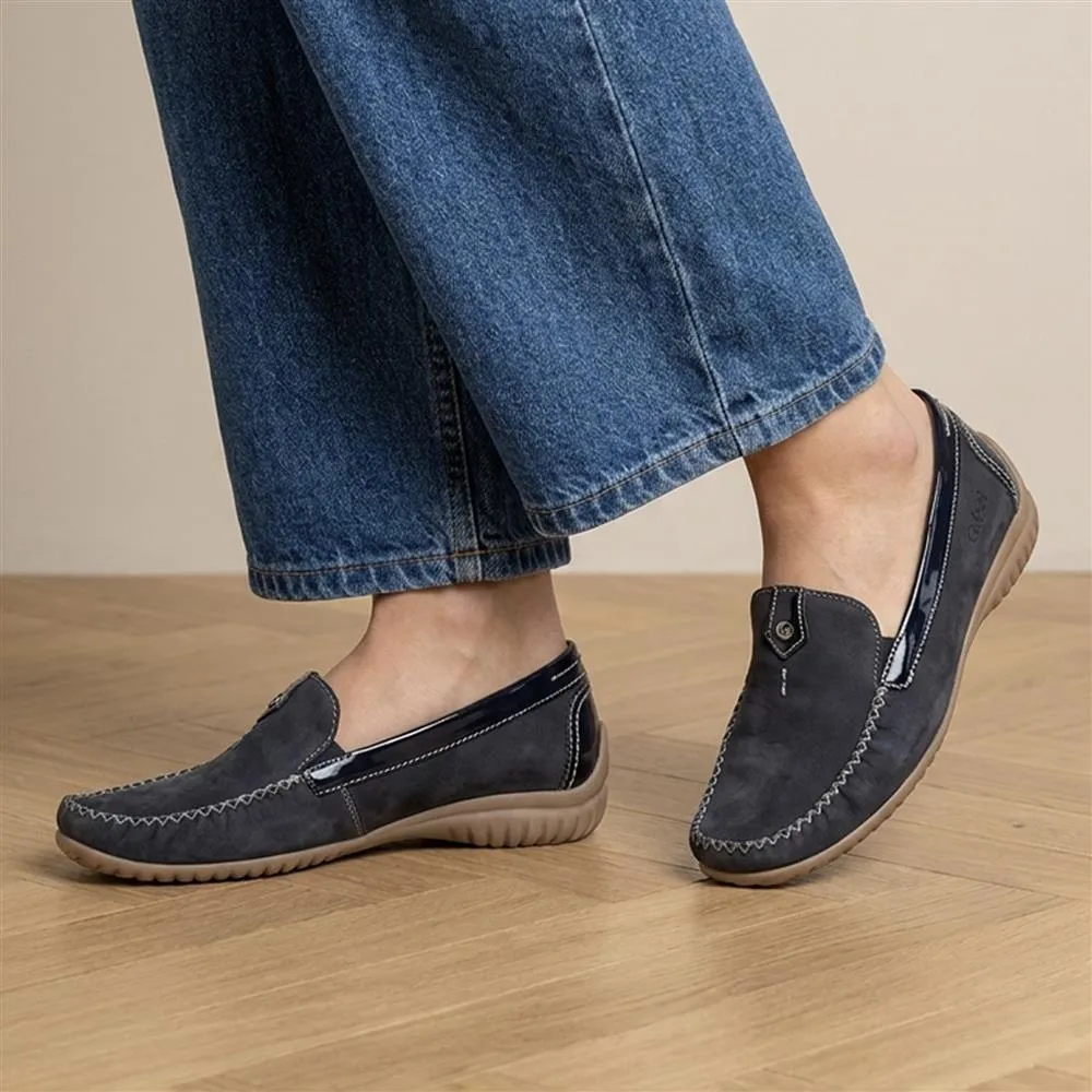 Leather Stitched-Detail Loafers - GAB41531 / 327 037 - Navy sold by Jones Bootmaker product image thumbnail 2