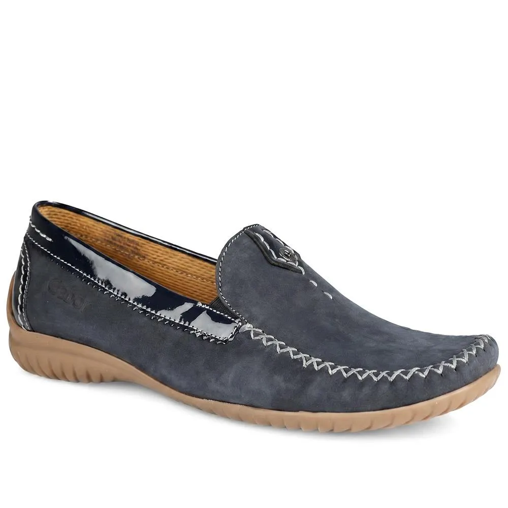 Leather Stitched-Detail Loafers - GAB41531 / 327 037 - Navy sold by Jones Bootmaker product image thumbnail 3