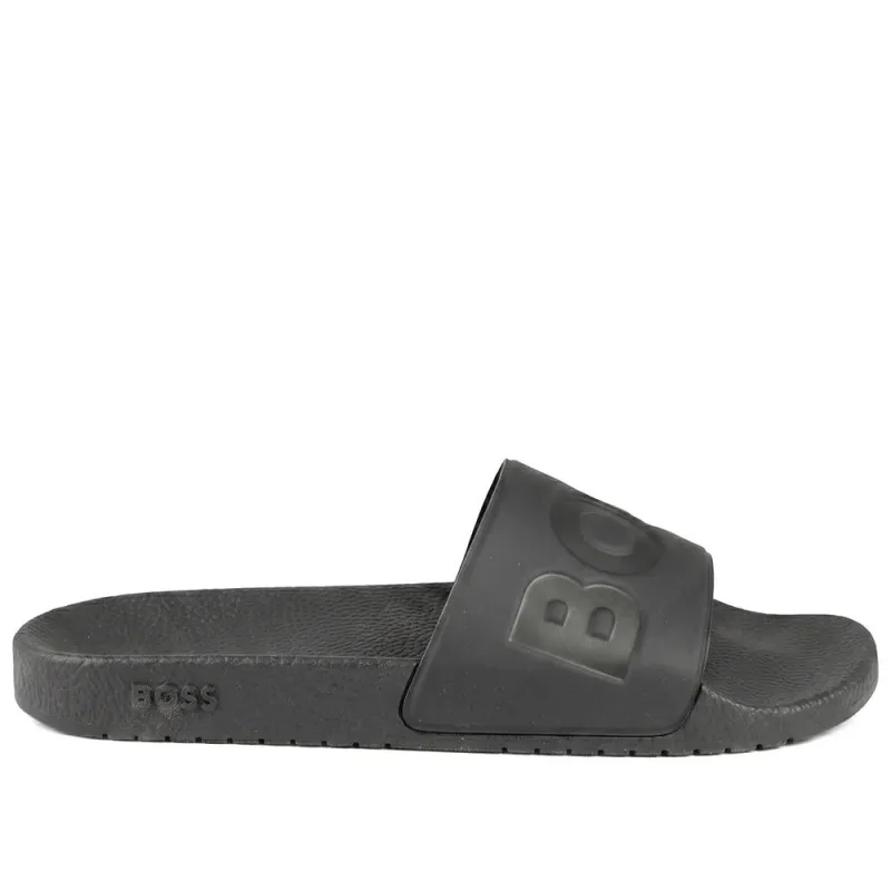 Hugo Boss Italian-Made Slides - HUGO41500 / 327 620 - Black made by Hugo Boss