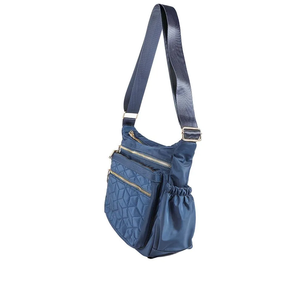 Quilted Multi Zip Crossbody Bag - WAHT43007 / 329 324 - Navy sold by Jones Bootmaker product image thumbnail 4