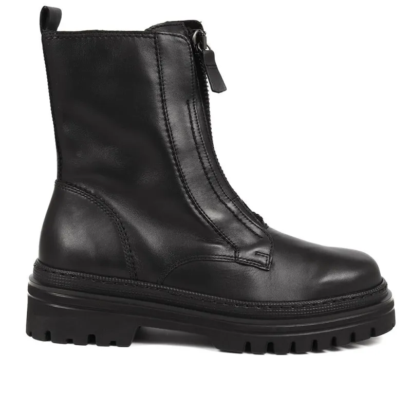 Gabor Zipped Leather Ankle Boots - GAB38501 / 324 165 made by Jones Bootmaker