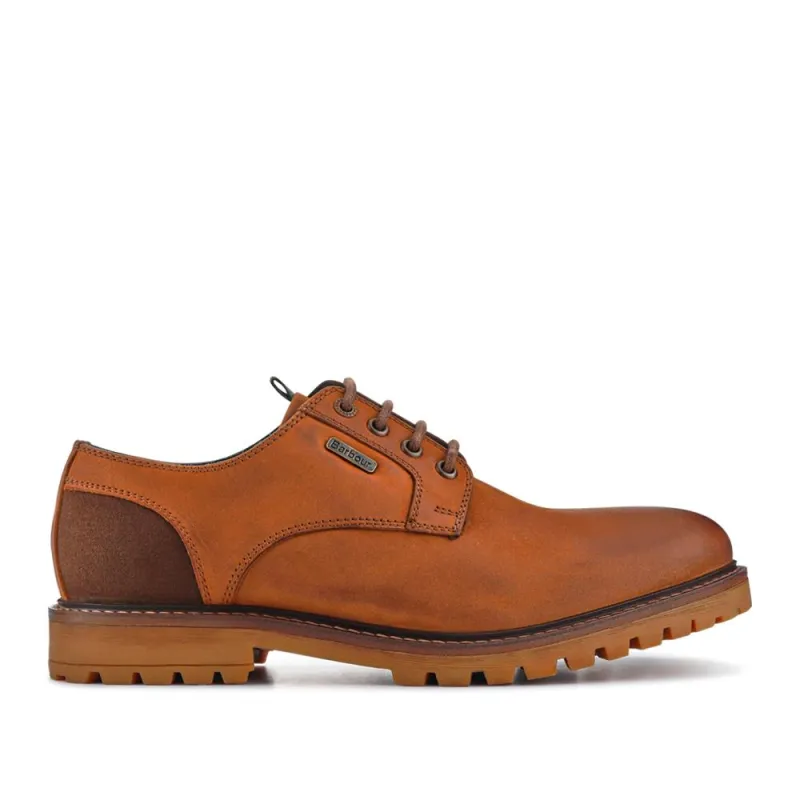 Sandstone Leather Lace-Up Shoes - BARBR38503 / 324 445 - Cognac made by Barbour