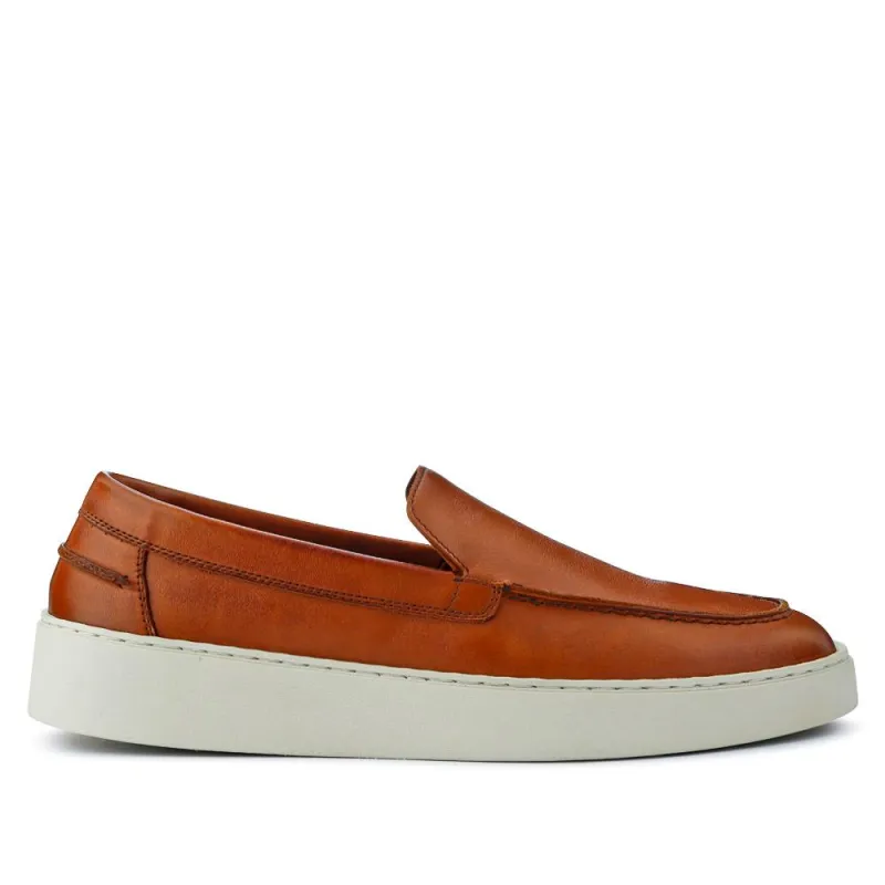 Quade Smart Leather Slip-On Shoes - QUADE / 327 428 - Tan made by Jones Bootmaker
