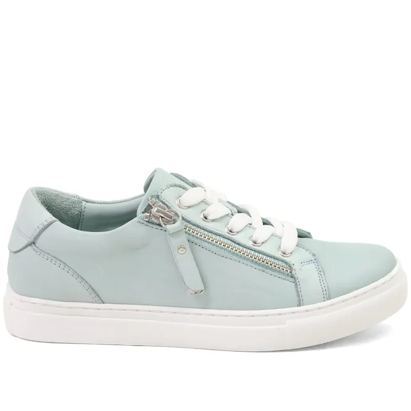 Padova2 Leather Lace-Up Trainers - PADOVA2 / 324 917 - Mint made by Jones Bootmaker