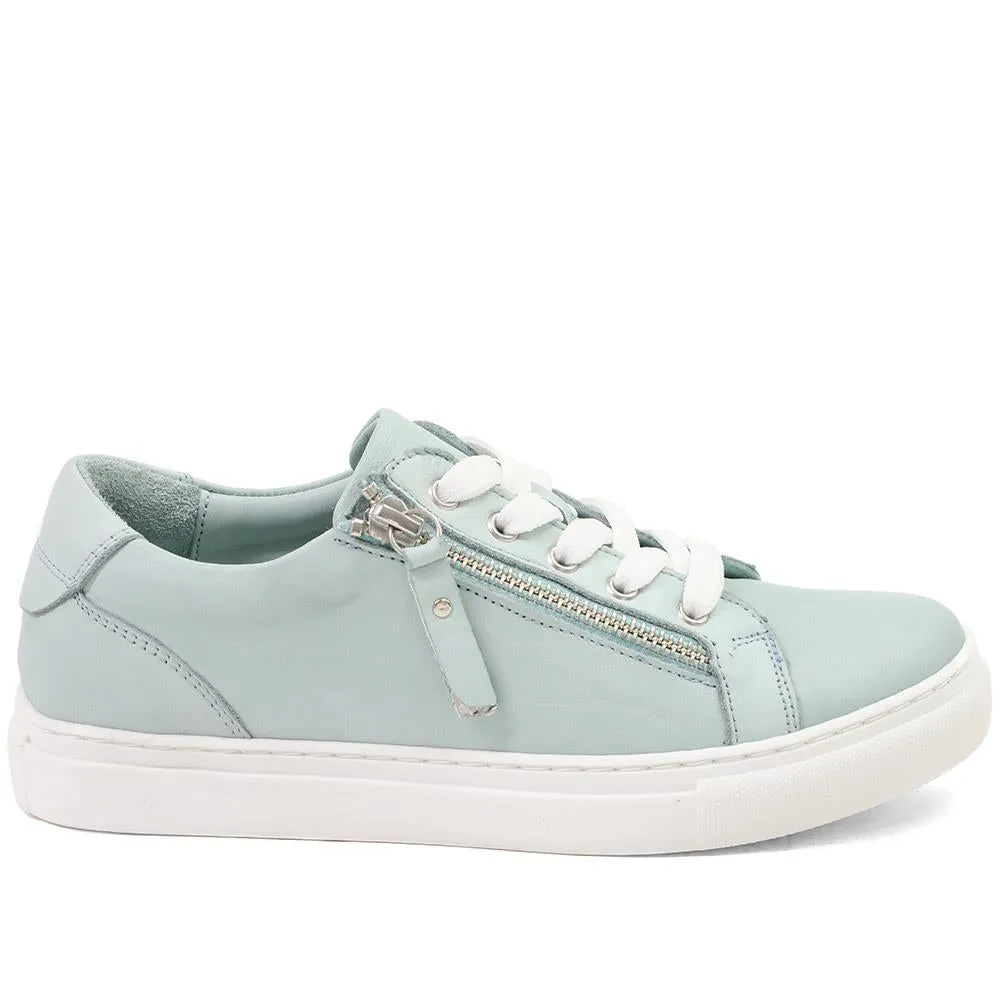 Padova2 Leather Lace-Up Trainers - PADOVA2 / 324 917 - Mint sold by Jones Bootmaker