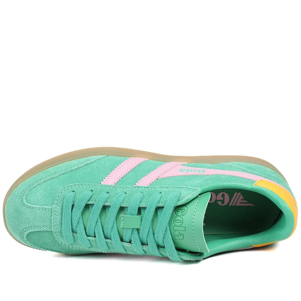 Gola Viper Leather Lace Up Trainers - JAC42501 / 327 785 - Green sold by Jones Bootmaker product image thumbnail 4