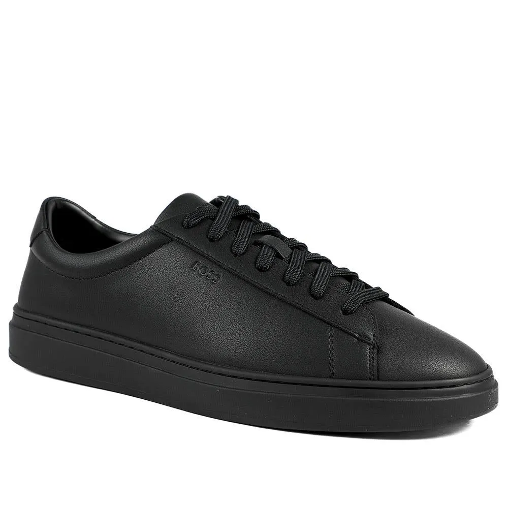 Boss Leather Lace Up Trainers - HUGO42501 / 327 809 - Black-Black sold by Jones Bootmaker product image thumbnail 2