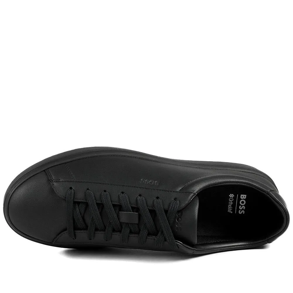 Boss Leather Lace Up Trainers - HUGO42501 / 327 809 - Black-Black sold by Jones Bootmaker product image thumbnail 4