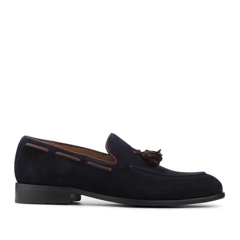 Devon2 Leather Loafers - DEVON2 / 324 972 - Navy-Brown made by Jones Bootmaker