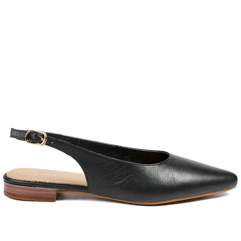 Xylia Smart Leather Court Shoes - XYLIA / 329 376 - Black Leather made by Jones Bootmaker