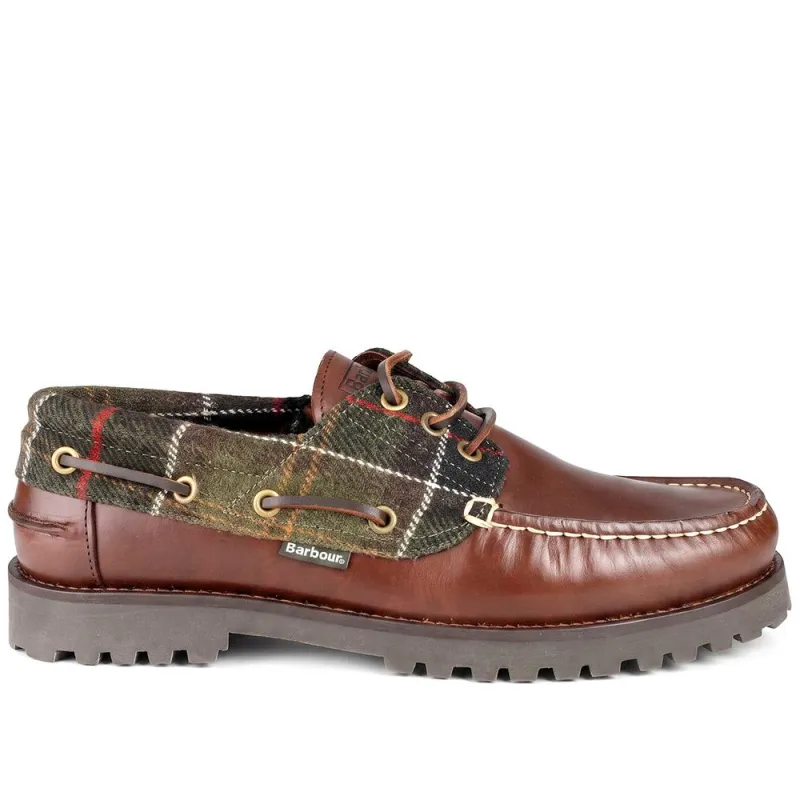 Chunky-Soled Laced Moccasins - BARBR41504 / 327 362 - Brown made by Barbour