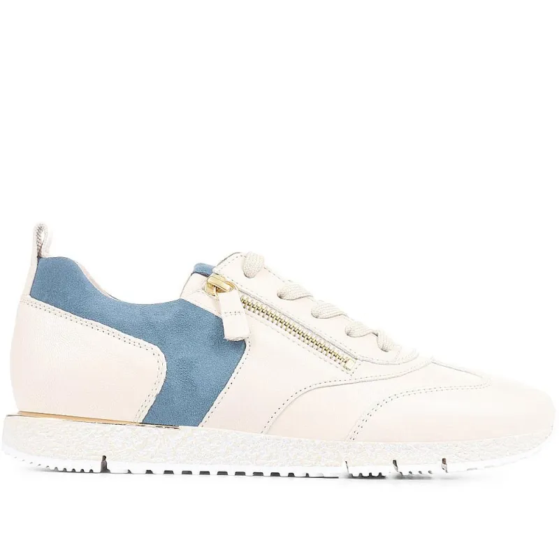 Wednesday Leather Trainers - GAB36517 / 322 683 - White-Blue made by Jones Bootmaker