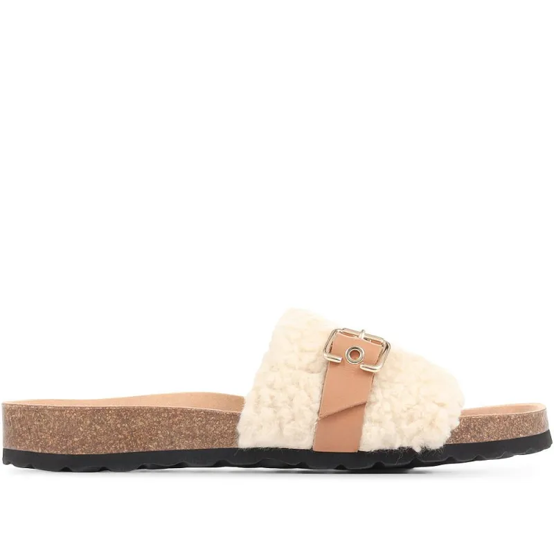 Tawny Mule Slippers - TAWNY / 322 811 - Cream made by Jones Bootmaker
