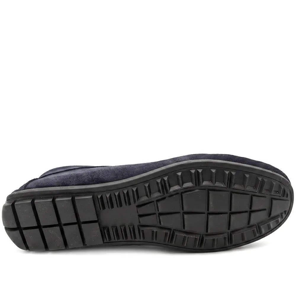 Zachariah Leather Slippers - ZACHARIAH / 330 219 - Navy Suede sold by Jones Bootmaker product image thumbnail 5