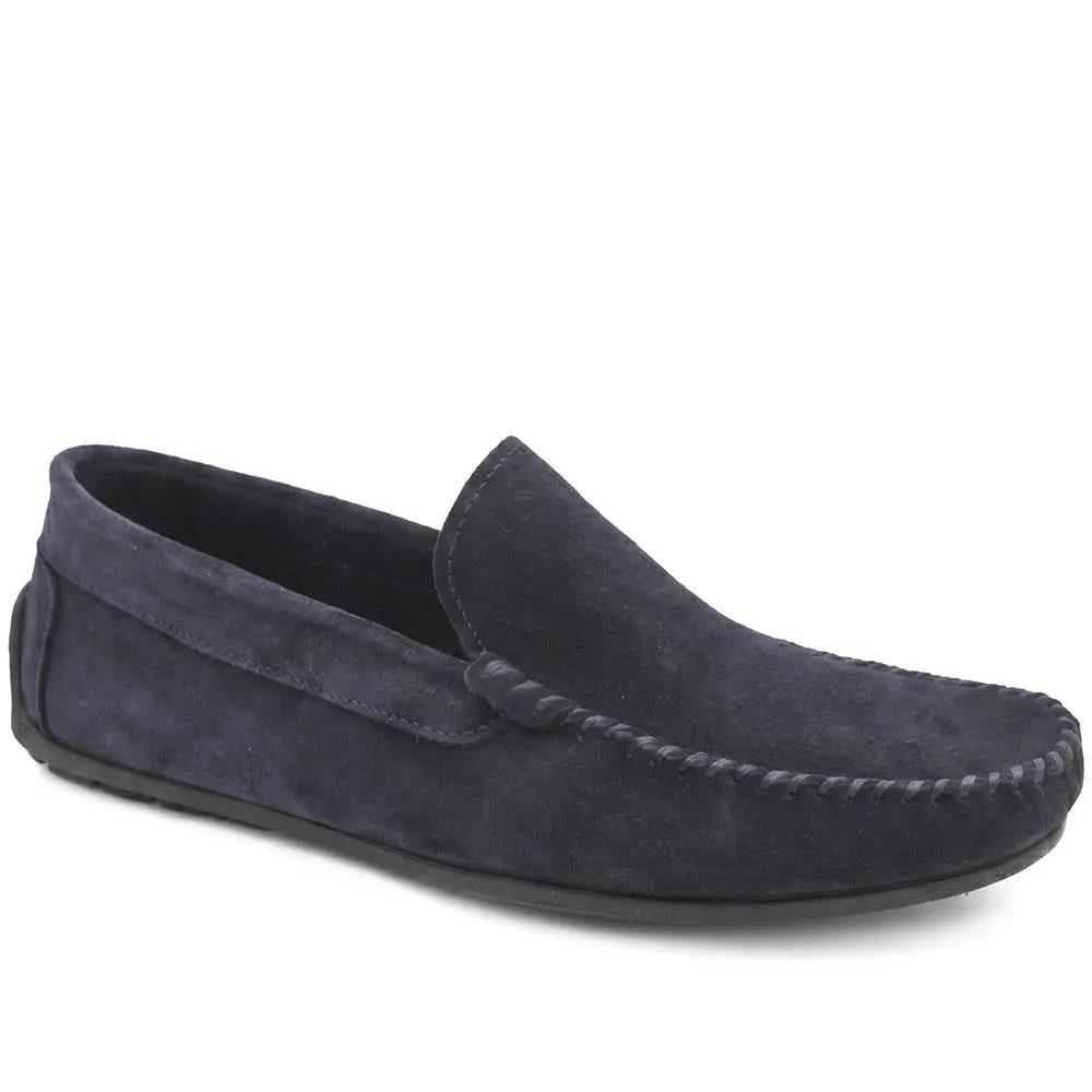 Zachariah Leather Slippers - ZACHARIAH / 330 219 - Navy Suede sold by Jones Bootmaker product image thumbnail 2