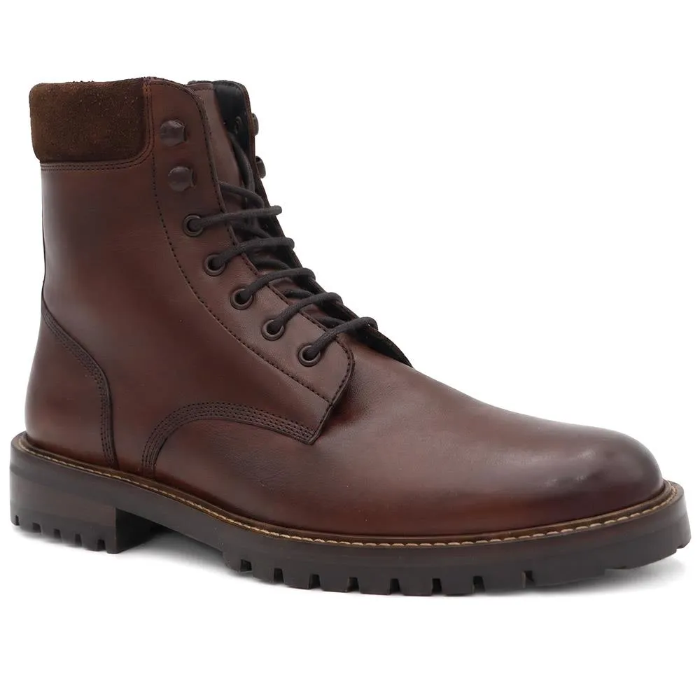 Dalmazio Leather Lace Up Boots - DALMAZIO / 329 956 - Chestnut Leather sold by Jones Bootmaker product image thumbnail 3