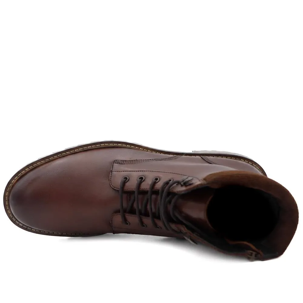 Dalmazio Leather Lace Up Boots - DALMAZIO / 329 956 - Chestnut Leather sold by Jones Bootmaker product image thumbnail 5
