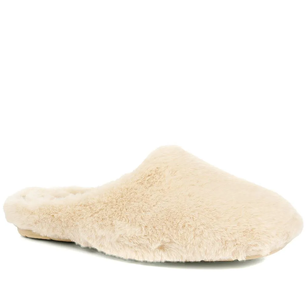 Camile Faux-Fur Mule Slippers - CAMILE / 321 821 - Beige sold by Jones Bootmaker product image thumbnail 2