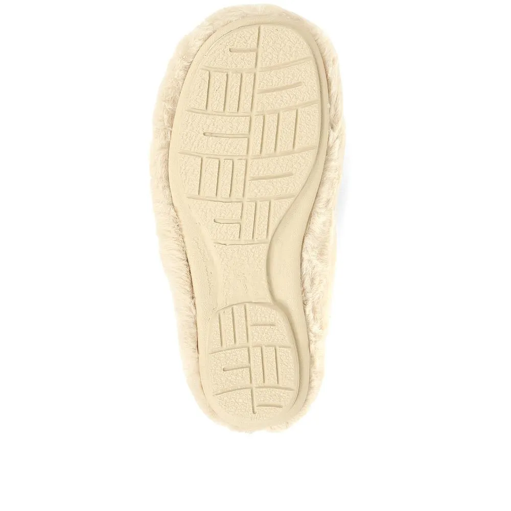 Camile Faux-Fur Mule Slippers - CAMILE / 321 821 - Beige sold by Jones Bootmaker product image thumbnail 4
