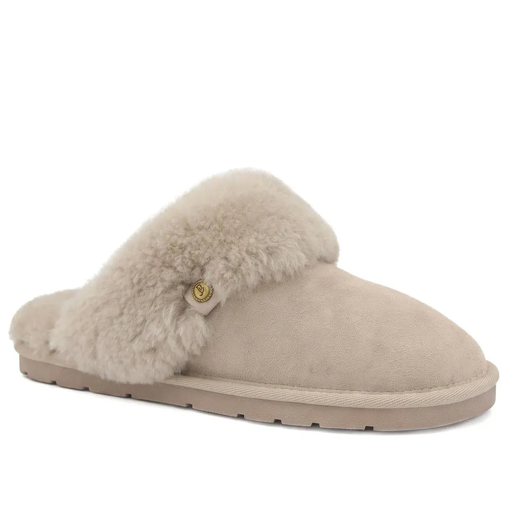 Bella-Rose Sheepskin Mule Slippers - BELLA-ROSE / 319 378 - Taupe sold by Jones Bootmaker product image thumbnail 3