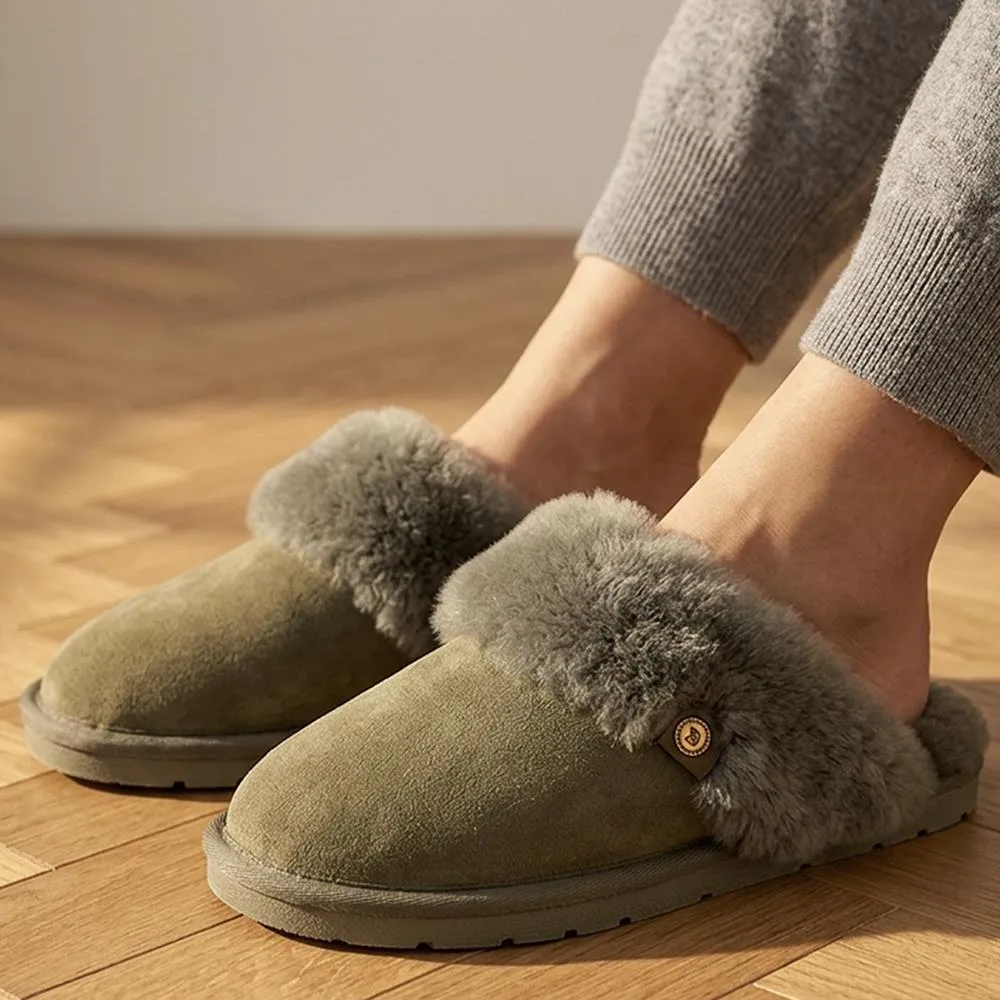 Bella-Rose Sheepskin Mule Slippers - BELLA-ROSE / 319 378 - Olive Suede sold by Jones Bootmaker product image thumbnail 2