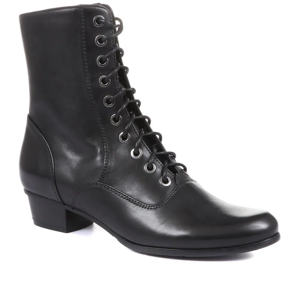 Stefany Leather Lace Up Boots - SINO34519 / 320 504 sold by Jones Bootmaker