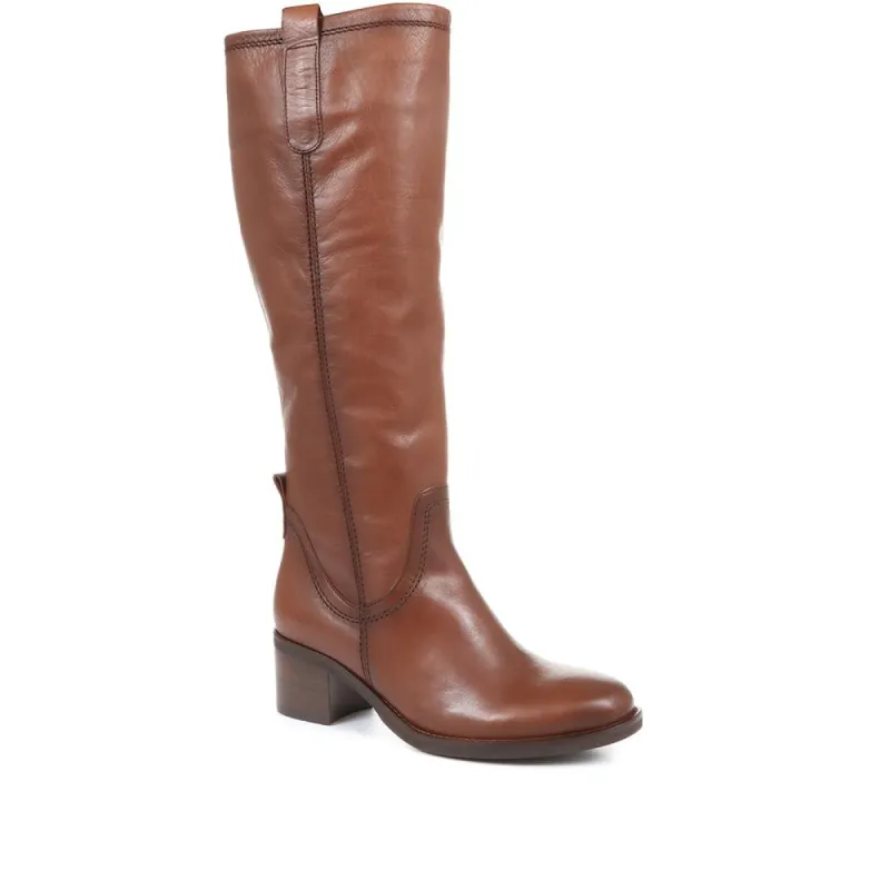 Leather Block Heel Boots - GAB34500 / 320 523 sold by Jones Bootmaker
