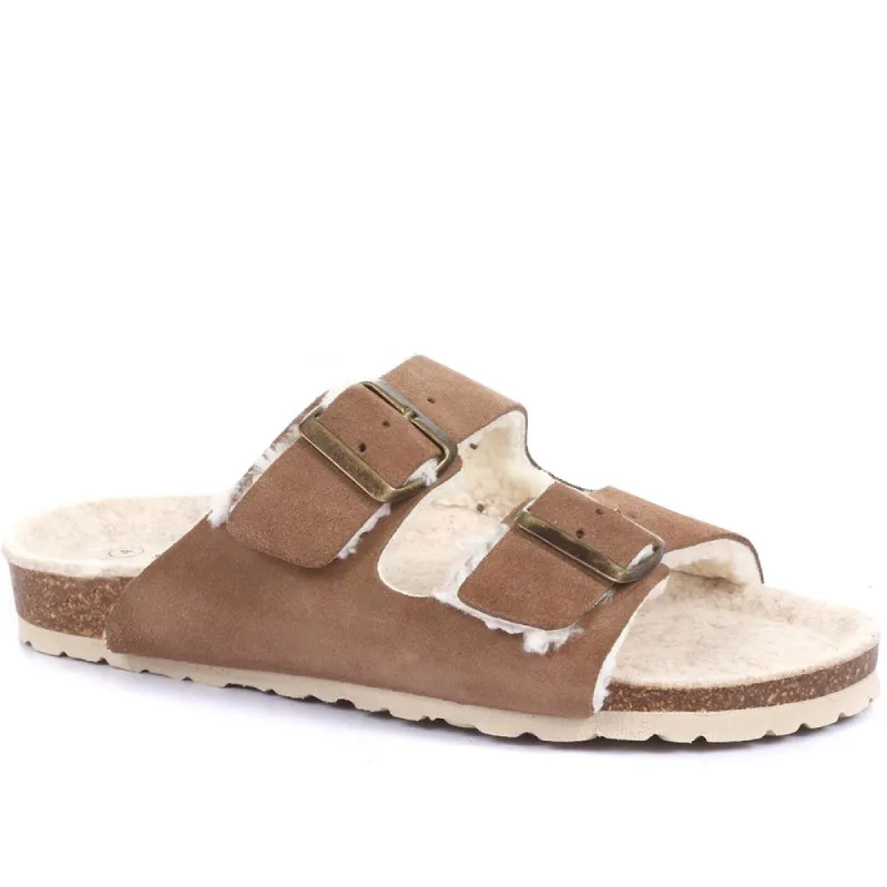 Lia Suede Mule Slipper Sandals - LIA / 320 239 sold by Jones Bootmaker