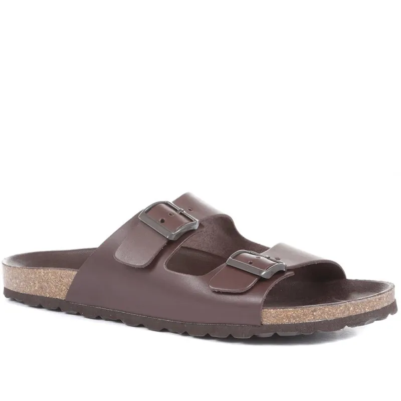Whitby Leather Slip-On Sandals - WHITBY / 322 197 sold by Jones Bootmaker