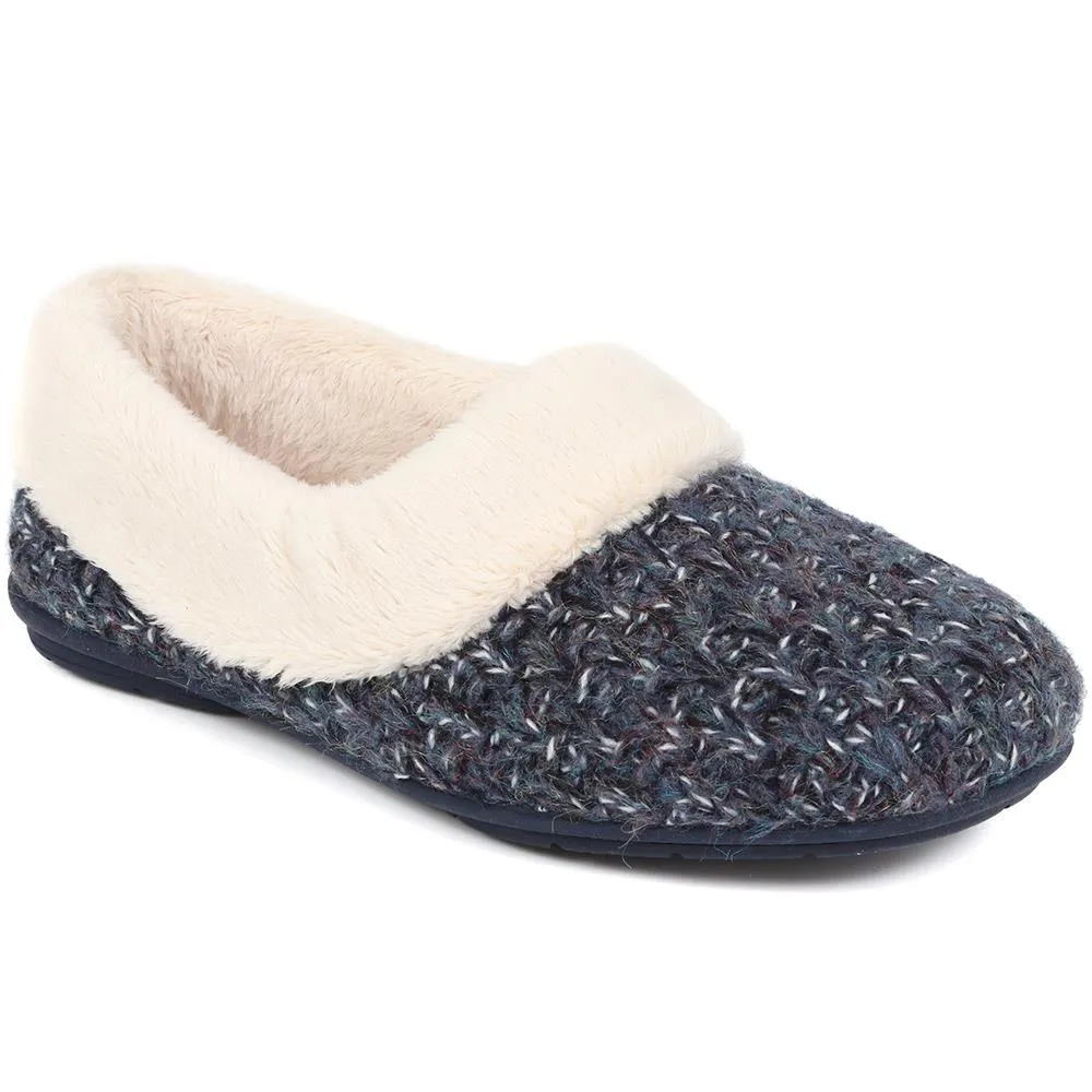 Faux Fur Lined Slippers - CARIANA / 324 749 sold by Jones Bootmaker