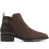 Casual Flat Croc Panel Leather Ankle Boot - CARM30503 / 316 594 sold by Jones Bootmaker