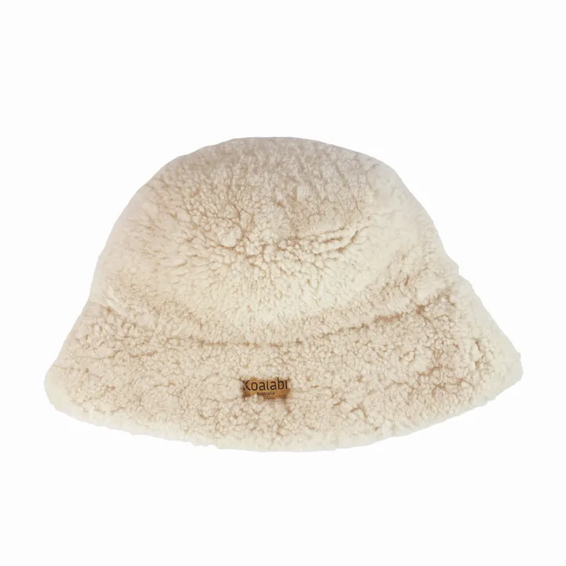 Elfie Curly Sheepskin Bucket Hat made by Jumbo Ugg Boots