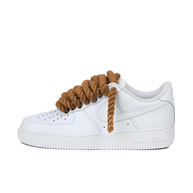 Nike Air Force 1 Low Rope Laces Brown Custom sold by KeepItSneaker