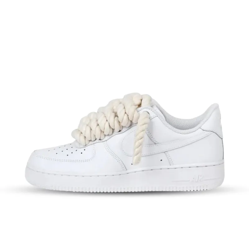 Nike Air Force 1 Low Rope Laces Beige Custom sold by KeepItSneaker