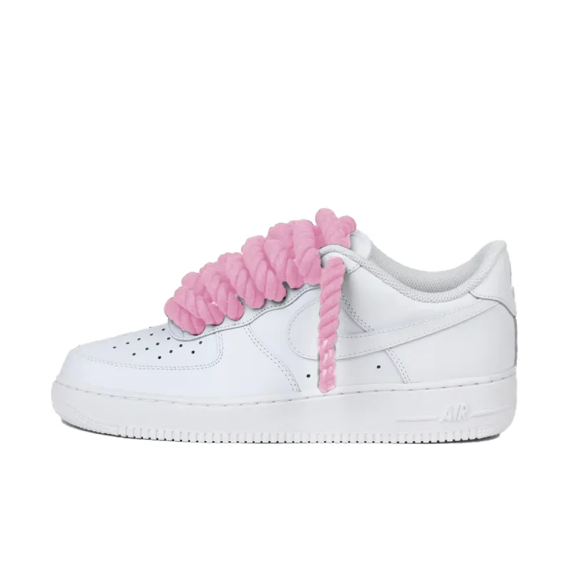 Nike Air Force 1 Low Rope Laces Pink Custom sold by KeepItSneaker