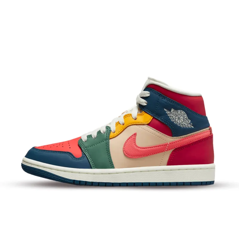 Air Jordan 1 Mid Multi Color 2022 (W) sold by KeepItSneaker