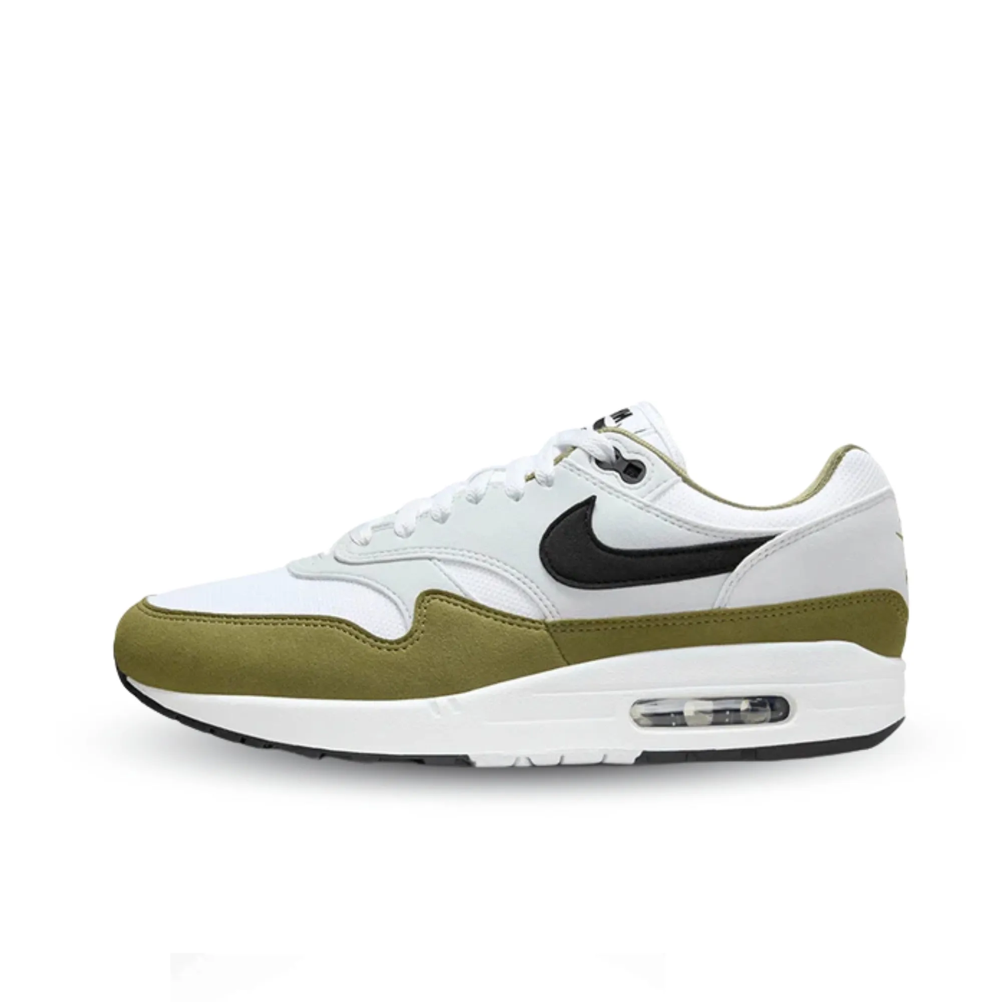 Nike Air Max 1 White Black Medium Olive sold by KeepItSneaker