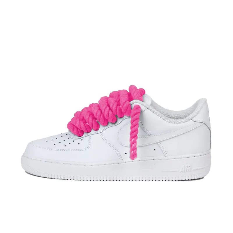 Nike Air Force 1 Low Rope Laces Neon Pink Custom sold by KeepItSneaker