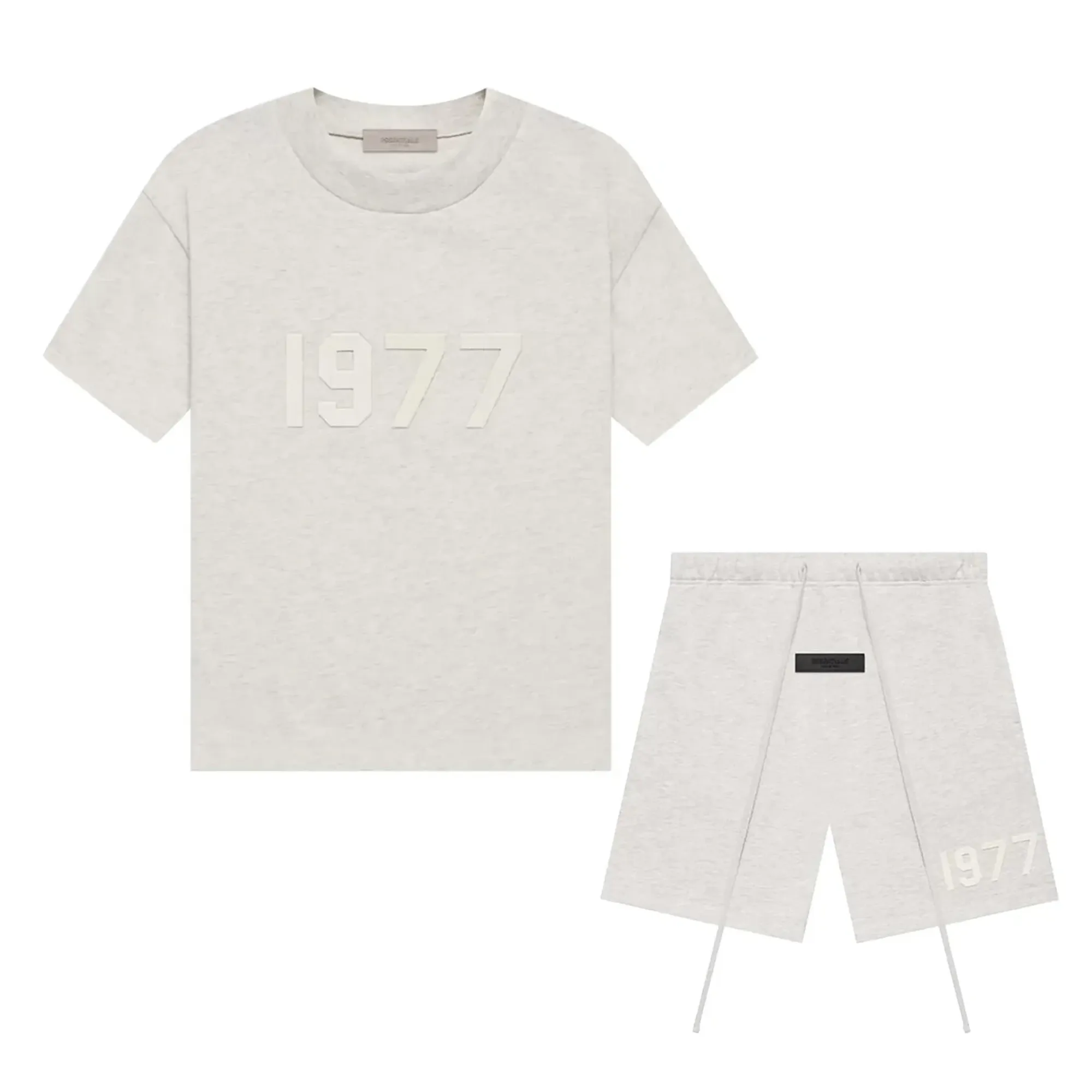Fear of God Essentials 1977 Light Oatmeal Summer Set sold by KeepItSneaker