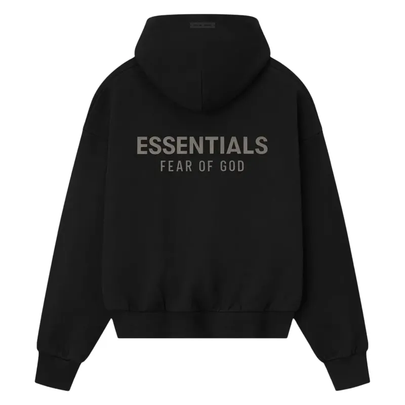 Fear of God Essentials Classic Fleece Hoodie Jet Black sold by KeepItSneaker