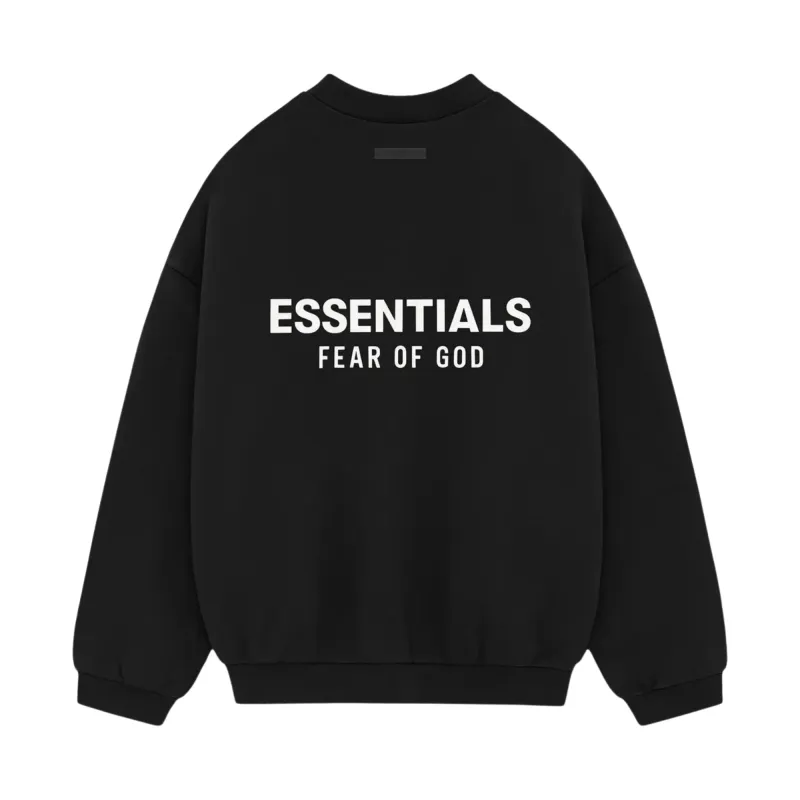 Fear of God Essentials Fleece Crewneck II Black sold by KeepItSneaker