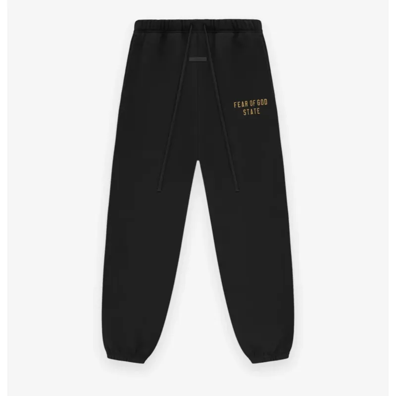 Fear of God Essentials FW24 Black Yellow State Broek sold by KeepItSneaker