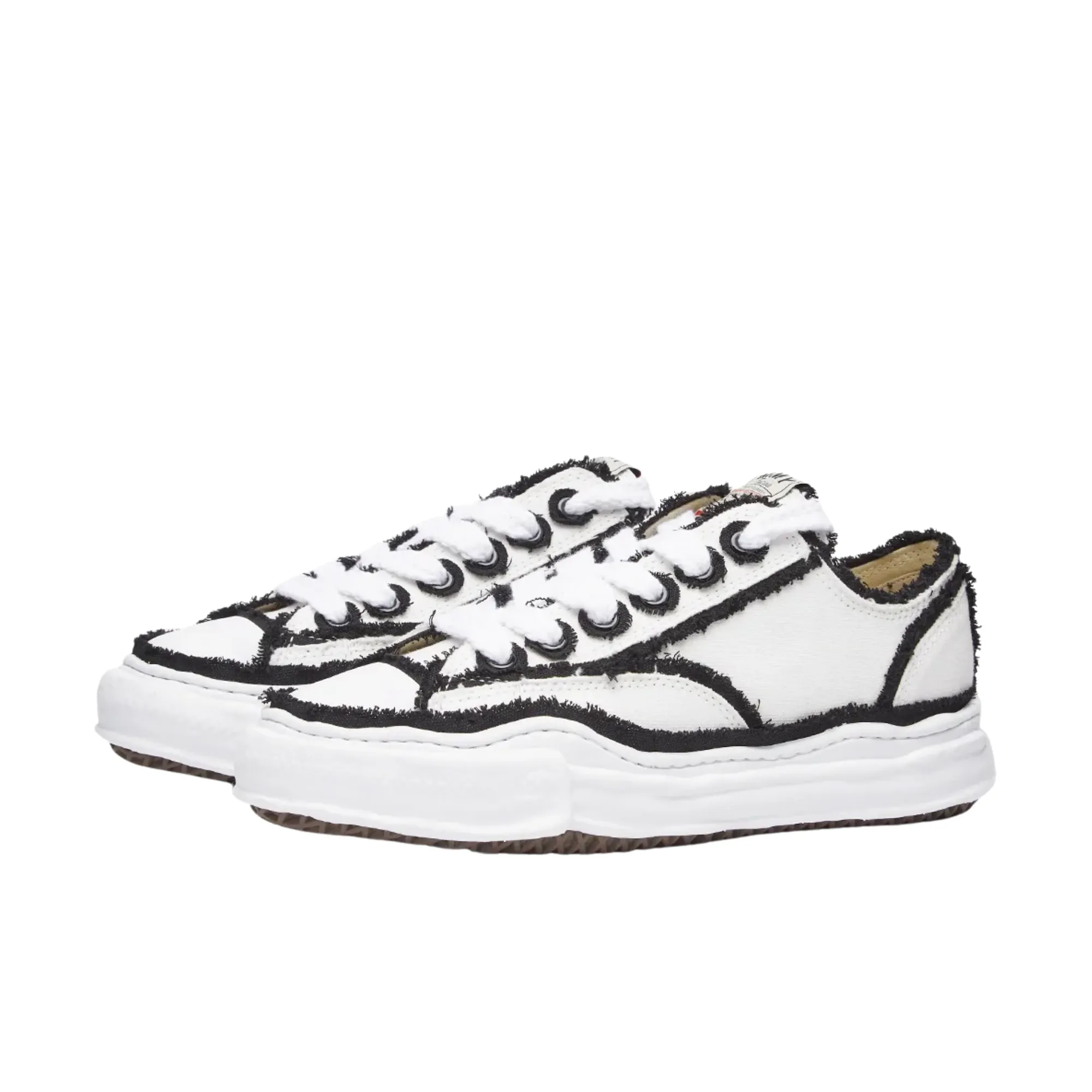 Maison Mihara Yasuhiro Peterson OG Sole Canvas Low Frayed White Black sold by KeepItSneaker product image thumbnail 2